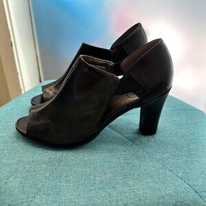 Black Life Stride Simply Comfort Cut Out Peep Toe Bootie Size 7